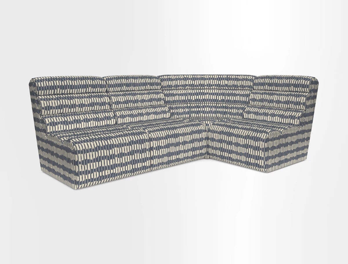 Aspect modular corner group LHF in Harpers Bazaar Houndstooth Cobalt
