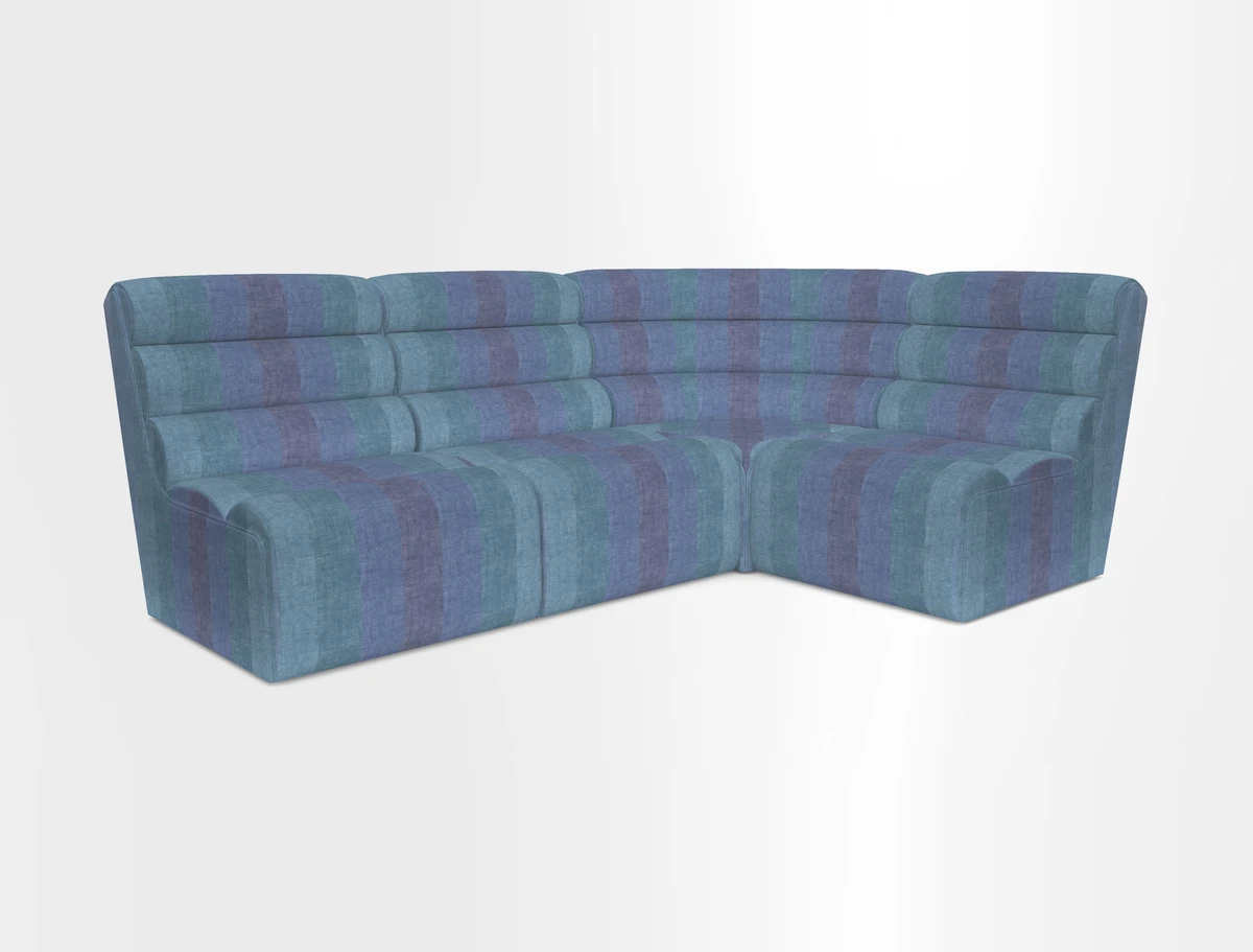 Aspect modular corner group LHF in Harpers Bazaar Houndstooth Cobalt