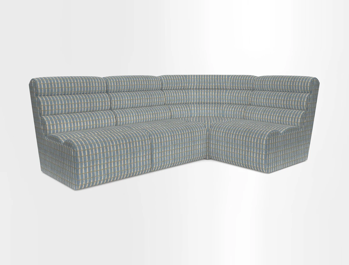 Aspect modular corner group LHF in Harpers Bazaar Houndstooth Cobalt