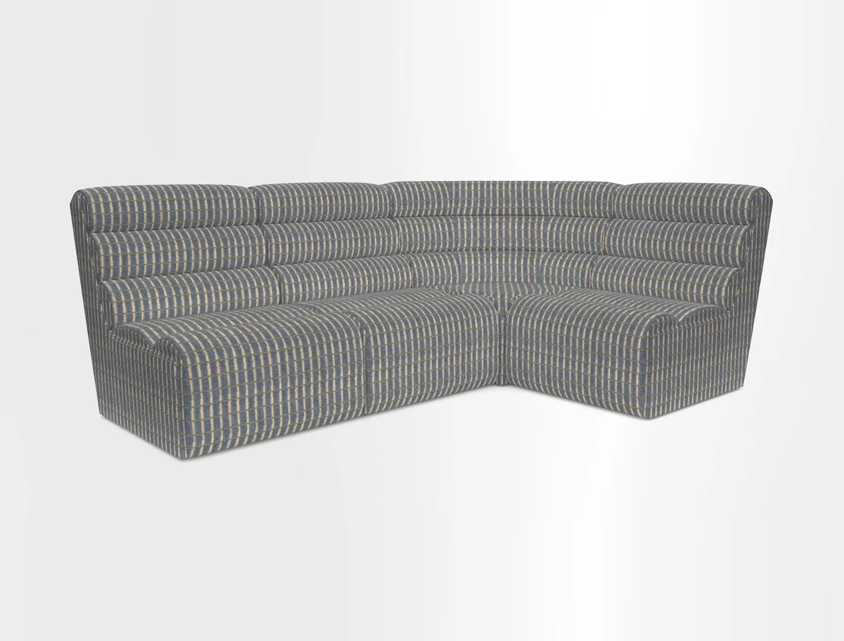 Aspect modular corner group LHF in Harpers Bazaar Houndstooth Cobalt