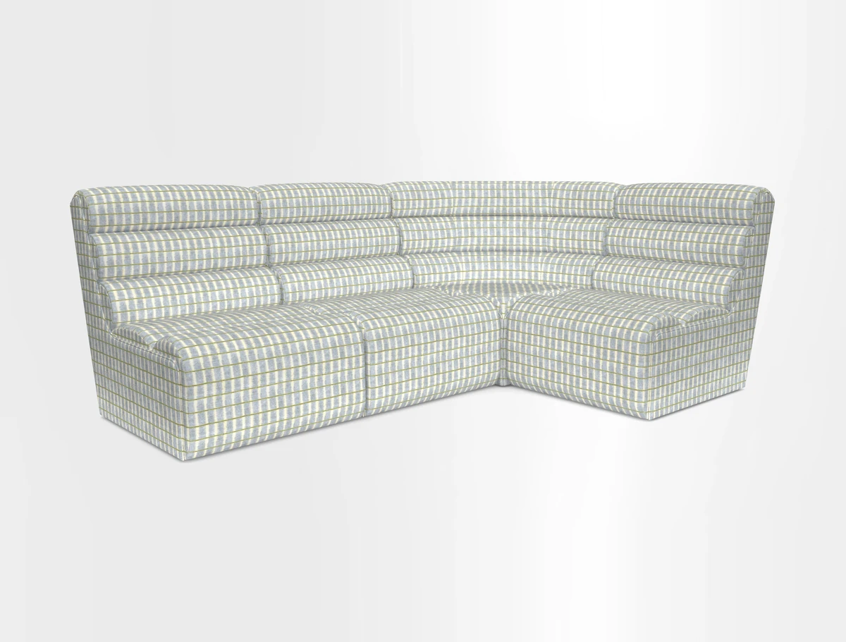 Aspect modular corner group LHF in Harpers Bazaar Houndstooth Cobalt