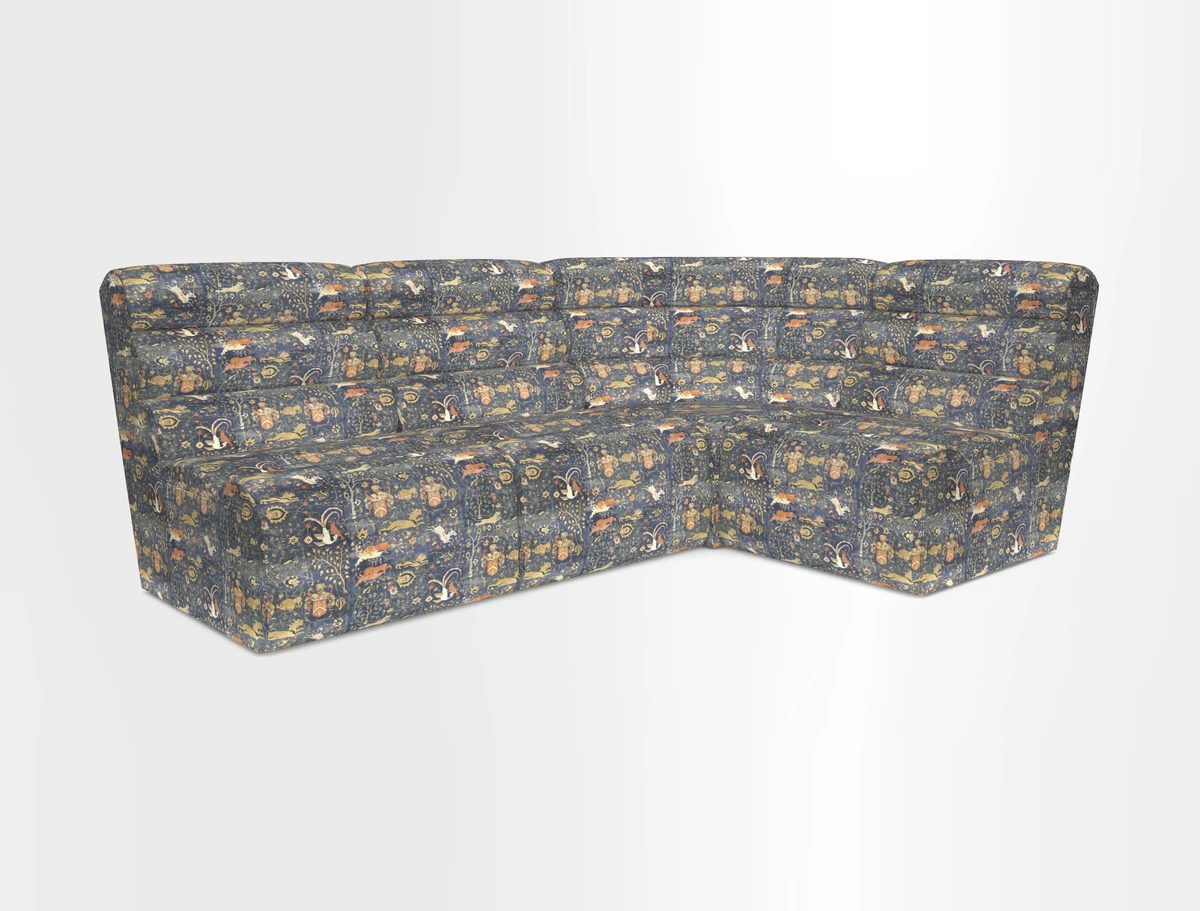 Aspect modular corner group LHF in Harpers Bazaar Houndstooth Cobalt