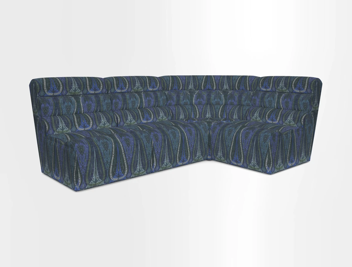Aspect modular corner group LHF in Harpers Bazaar Houndstooth Cobalt