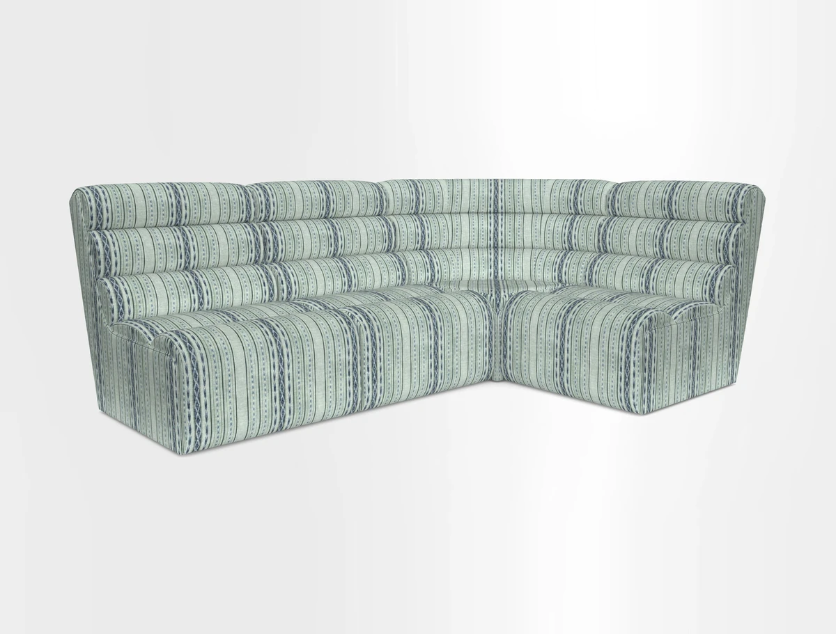 Aspect modular corner group LHF in Harpers Bazaar Houndstooth Cobalt