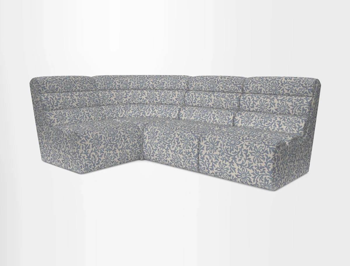 Aspect modular corner group RHF in Harpers Bazaar Houndstooth Cobalt