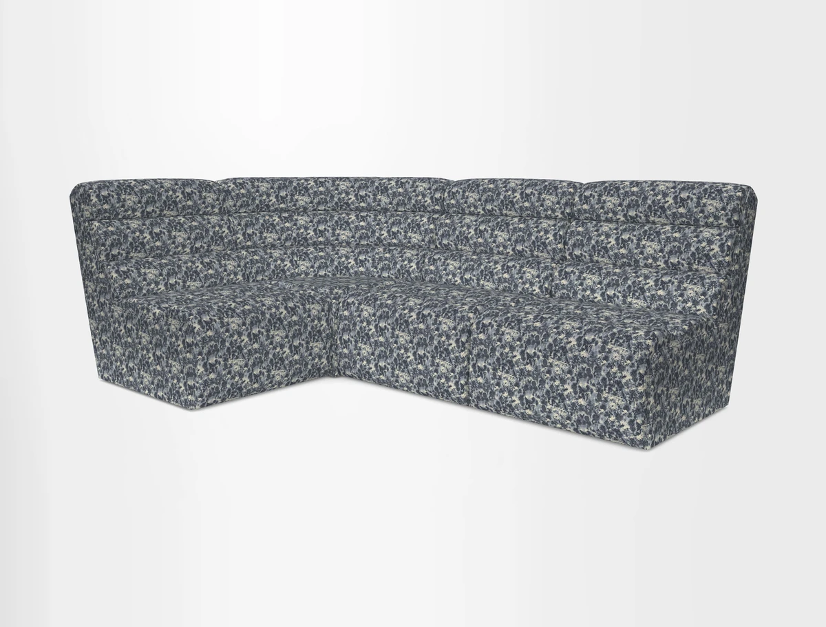 Aspect modular corner group RHF in Harpers Bazaar Houndstooth Cobalt