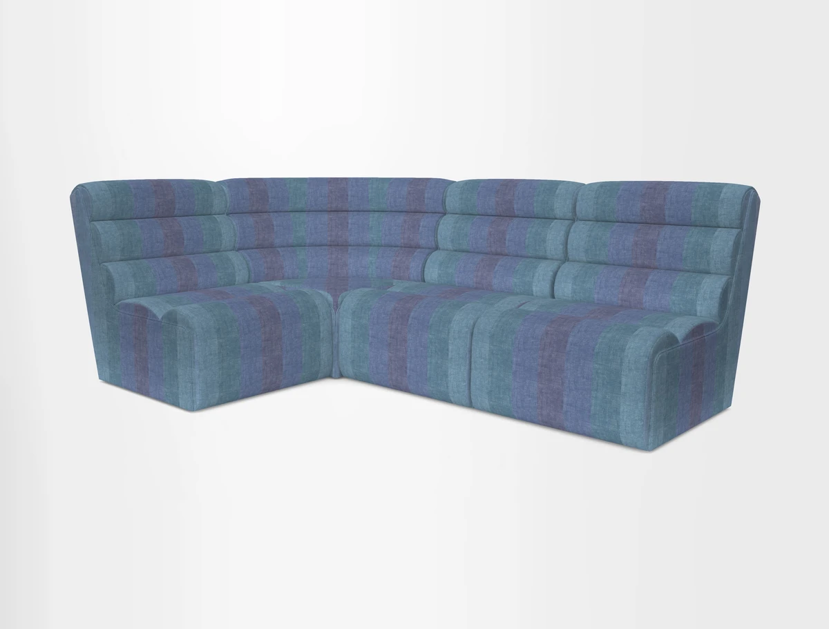 Aspect modular corner group RHF in Harpers Bazaar Houndstooth Cobalt