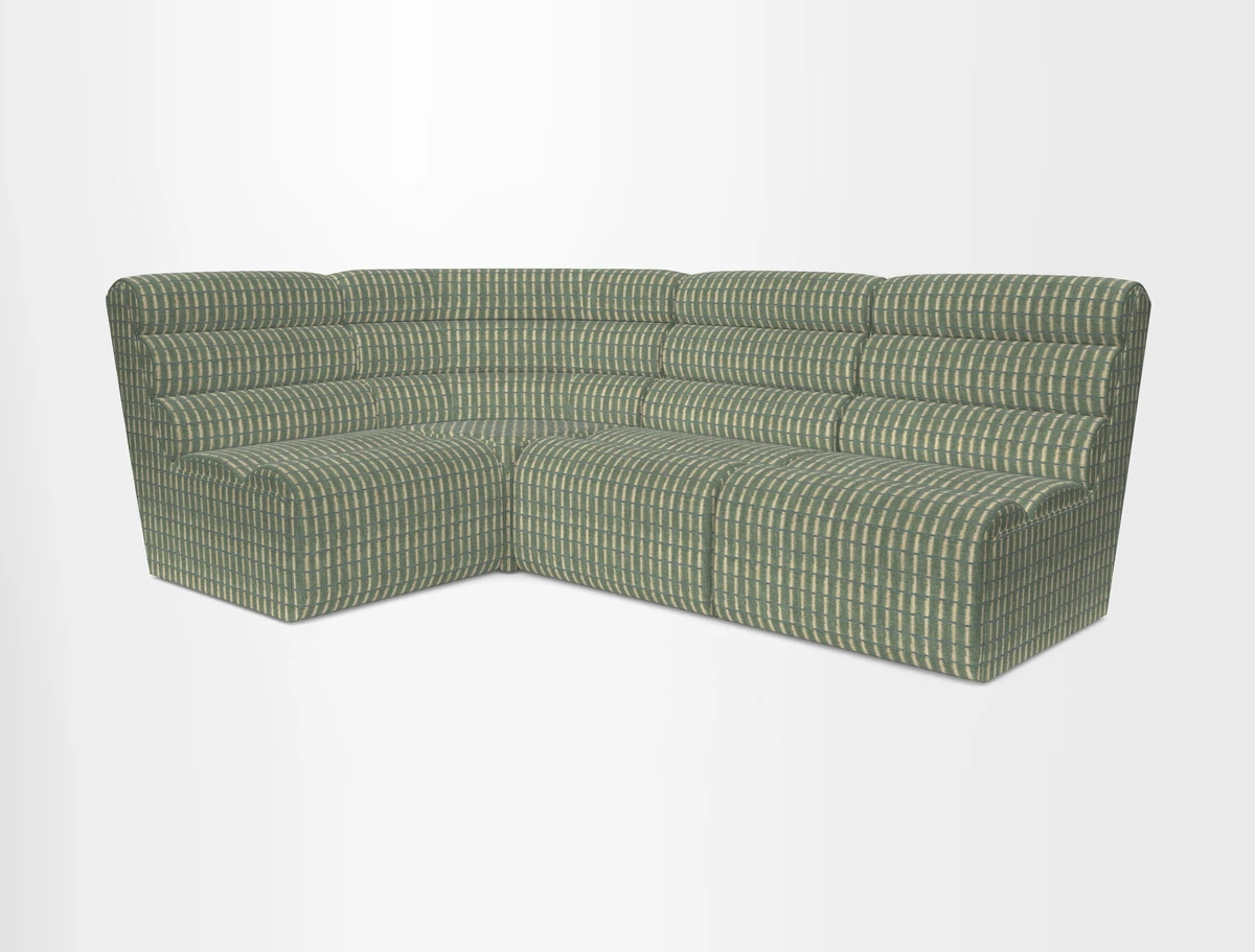 Aspect modular corner group RHF in Harpers Bazaar Houndstooth Cobalt