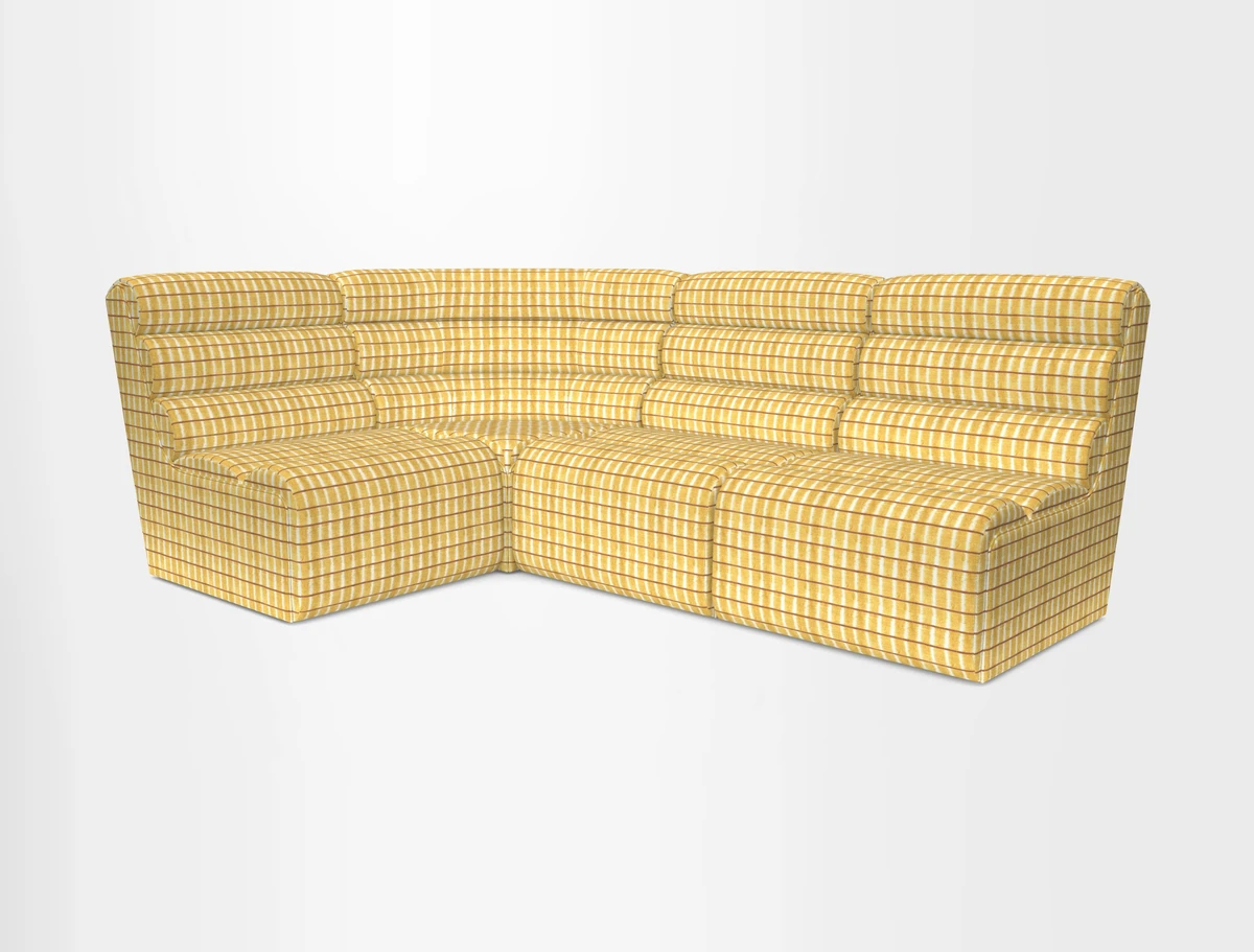 Aspect modular corner group RHF in Harpers Bazaar Houndstooth Cobalt