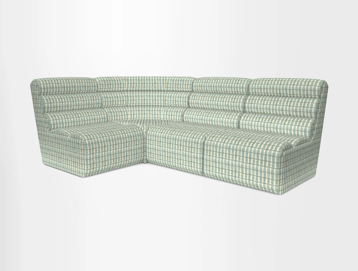 Aspect modular corner group RHF in Harpers Bazaar Houndstooth Cobalt