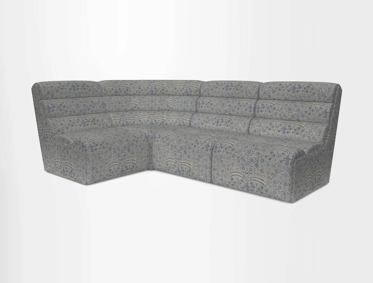 Aspect modular corner group RHF in Harpers Bazaar Houndstooth Cobalt
