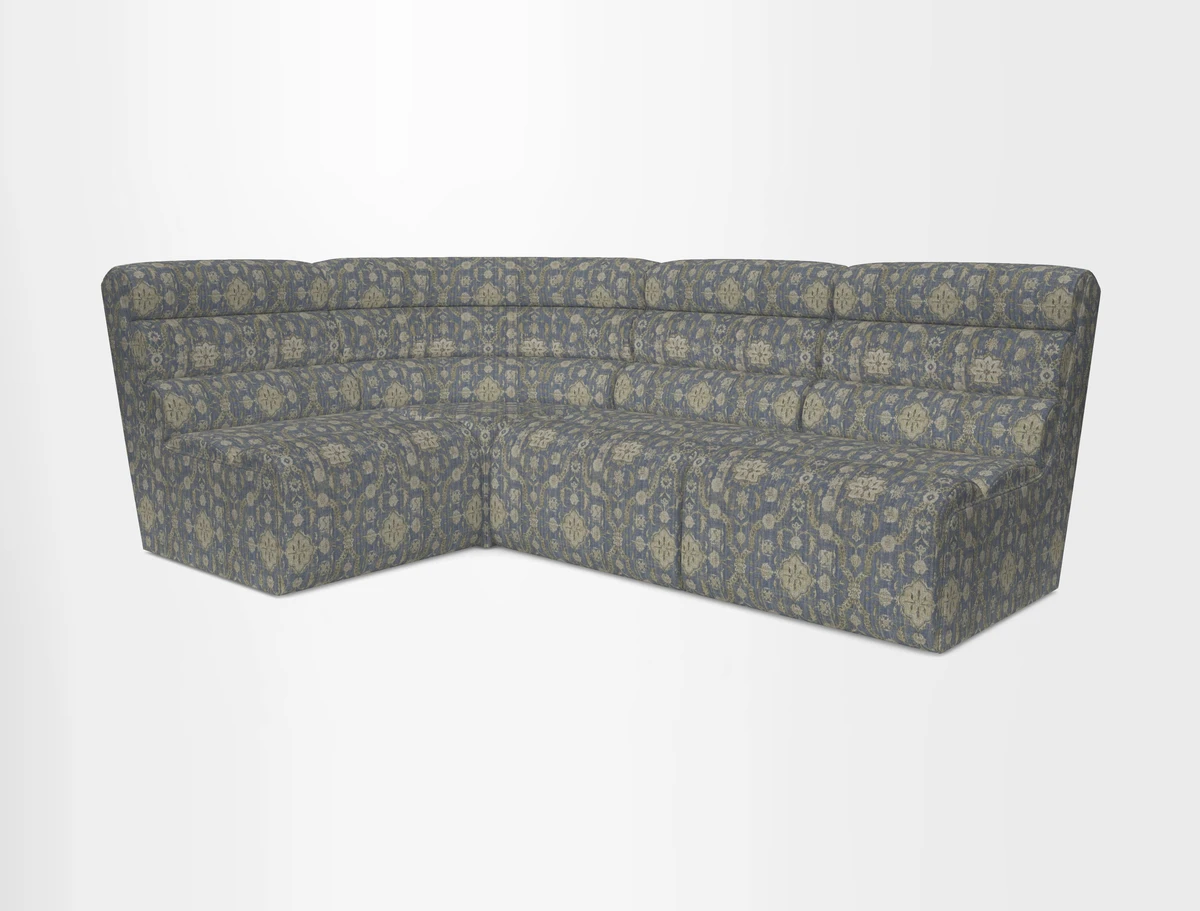 Aspect modular corner group RHF in Harpers Bazaar Houndstooth Cobalt