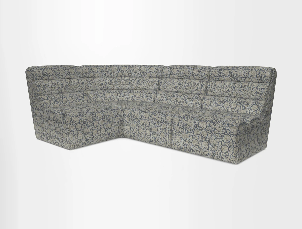 Aspect modular corner group RHF in Harpers Bazaar Houndstooth Cobalt