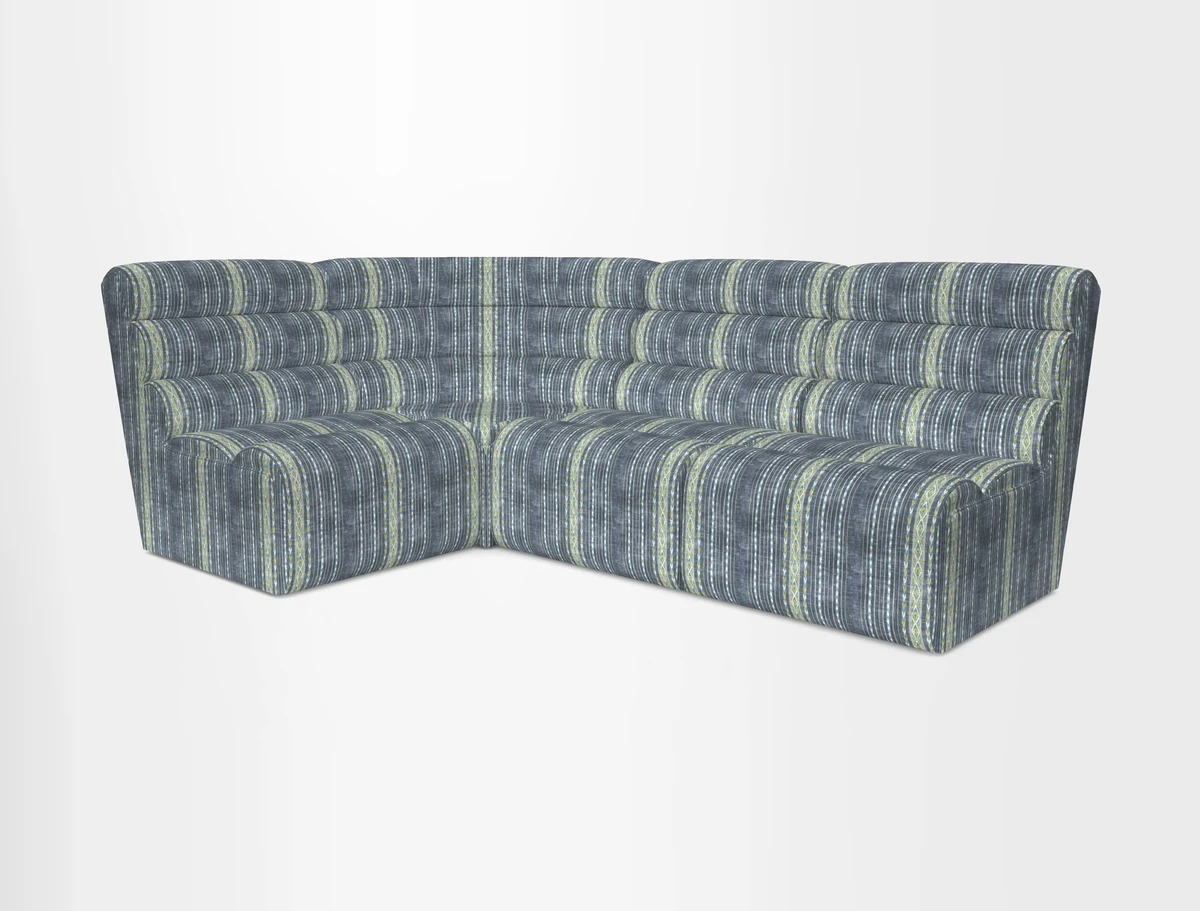 Aspect modular corner group RHF in Harpers Bazaar Houndstooth Cobalt