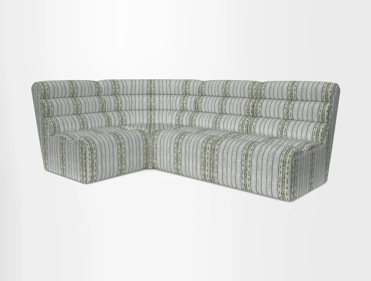 Aspect modular corner group RHF in Harpers Bazaar Houndstooth Cobalt