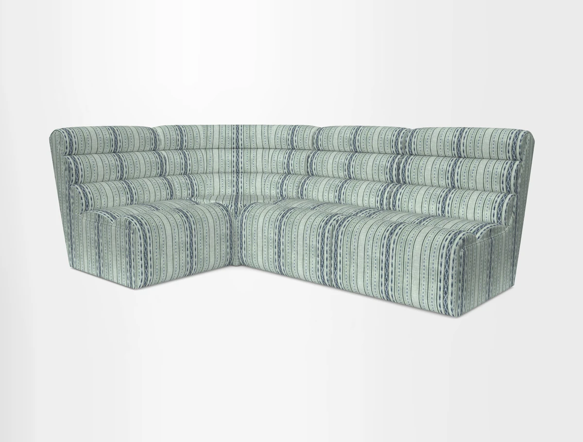 Aspect modular corner group RHF in Harpers Bazaar Houndstooth Cobalt