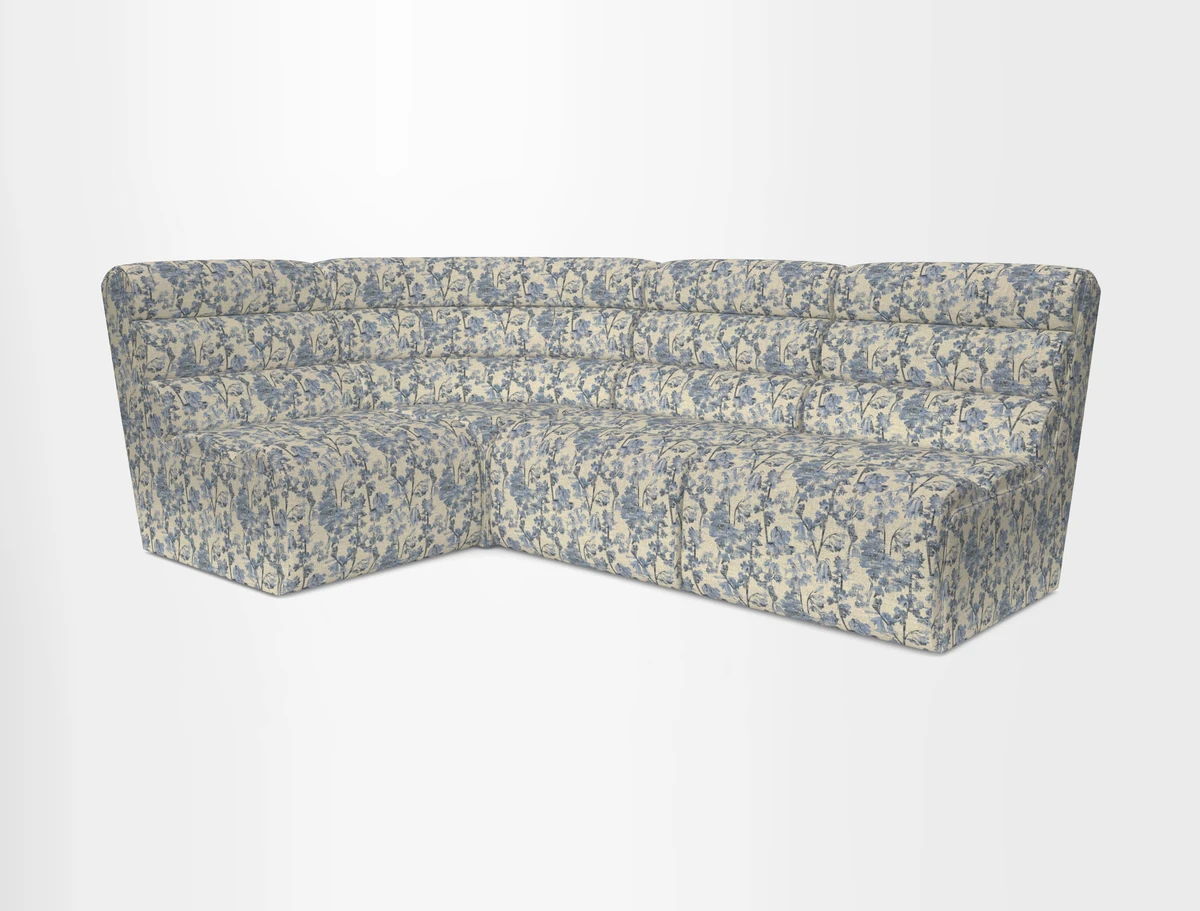 Aspect modular corner group RHF in Harpers Bazaar Houndstooth Cobalt