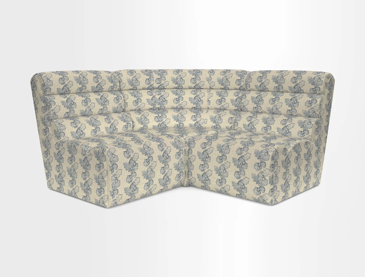 Aspect modular corner group RHF in Harpers Bazaar Houndstooth Cobalt
