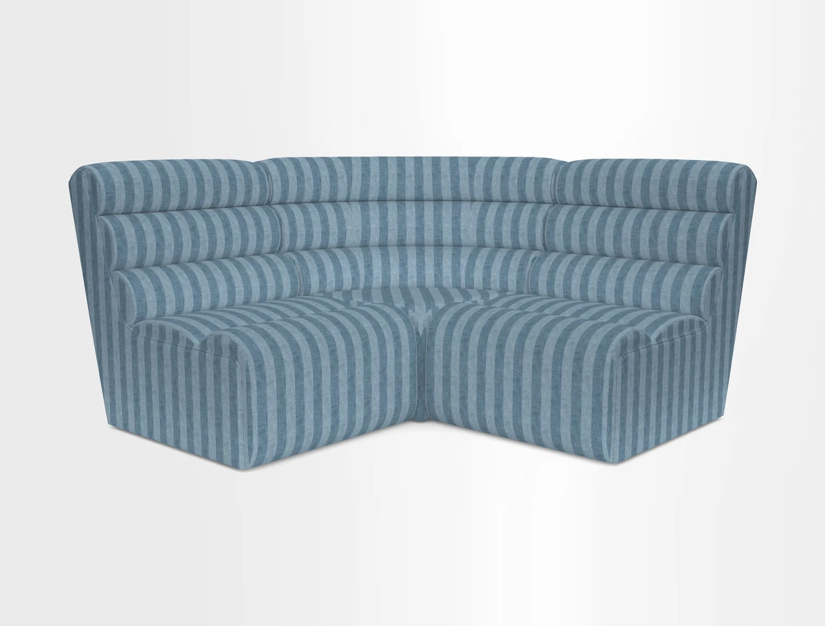 Aspect modular corner group RHF in Harpers Bazaar Houndstooth Cobalt