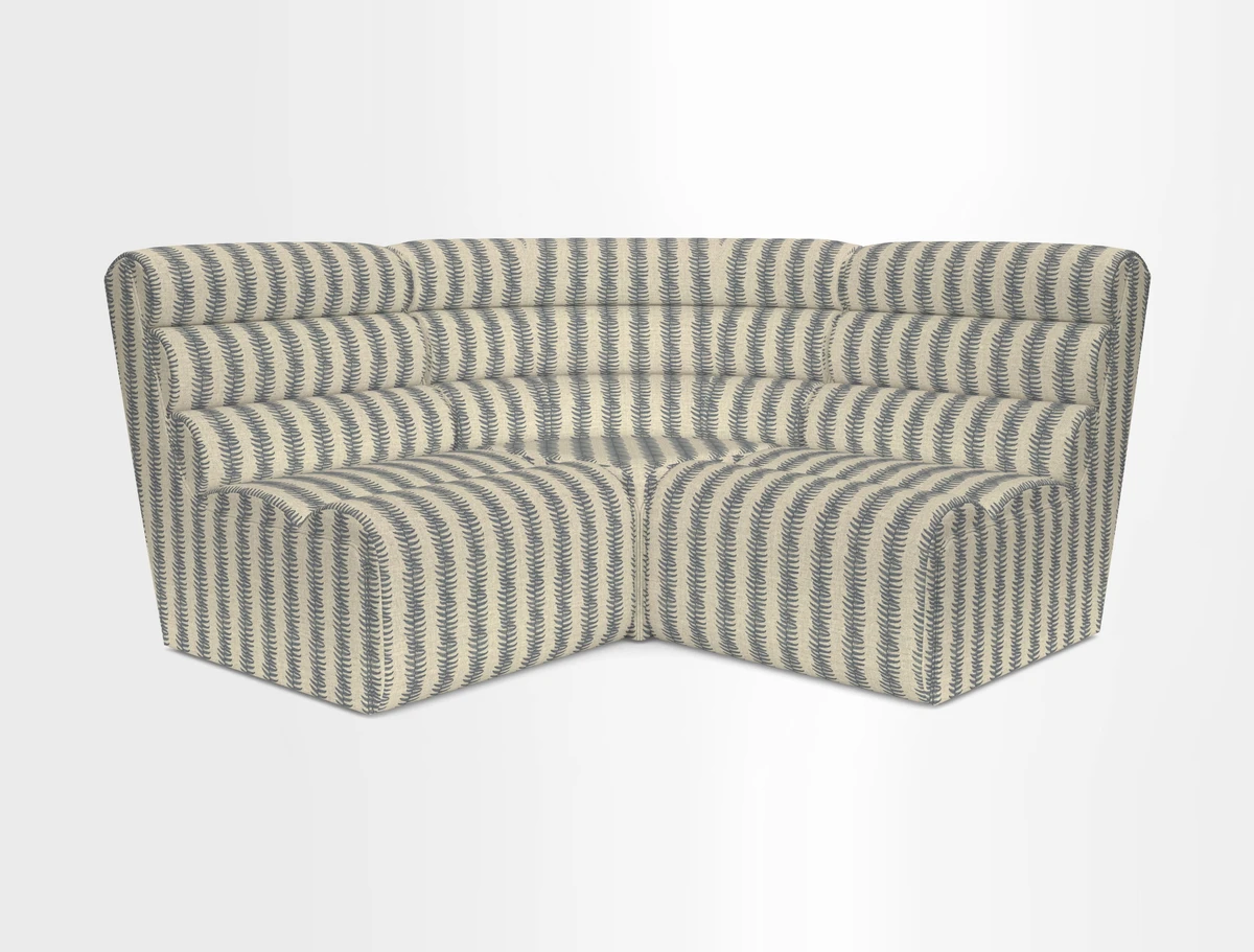 Aspect modular corner group RHF in Harpers Bazaar Houndstooth Cobalt