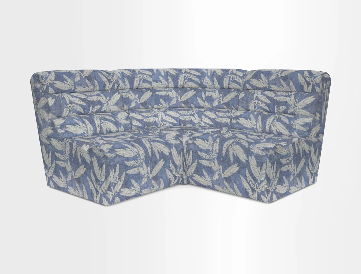 Aspect modular corner group RHF in Harpers Bazaar Houndstooth Cobalt