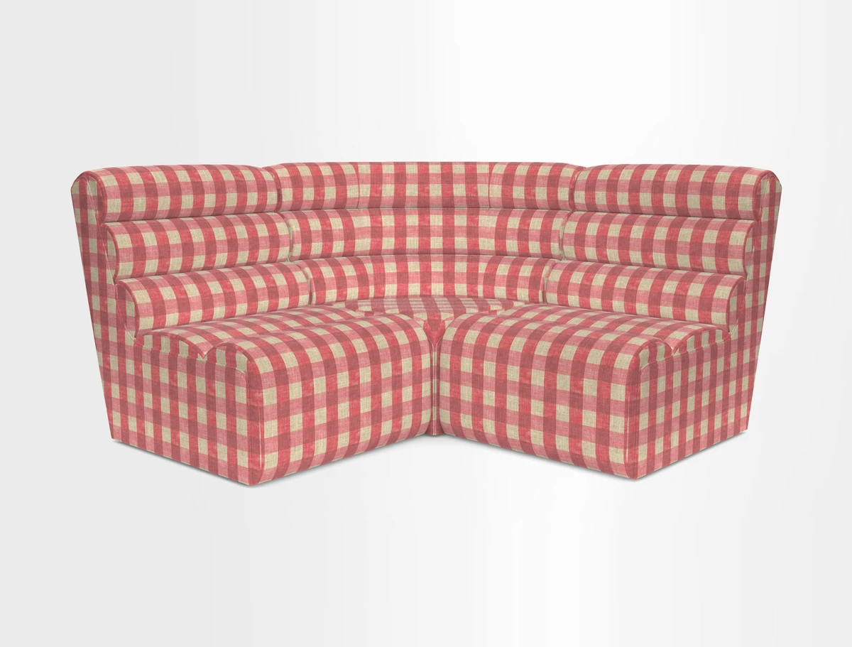 Aspect modular corner group RHF in Harpers Bazaar Houndstooth Cobalt