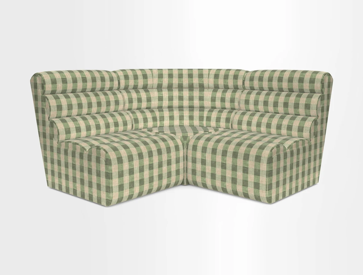 Aspect modular corner group RHF in Harpers Bazaar Houndstooth Cobalt