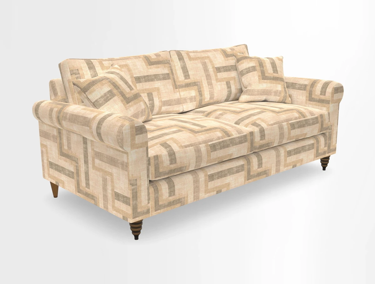 Apuldram 3 Seater Sofa in Clever Cotton Mix Mineral 