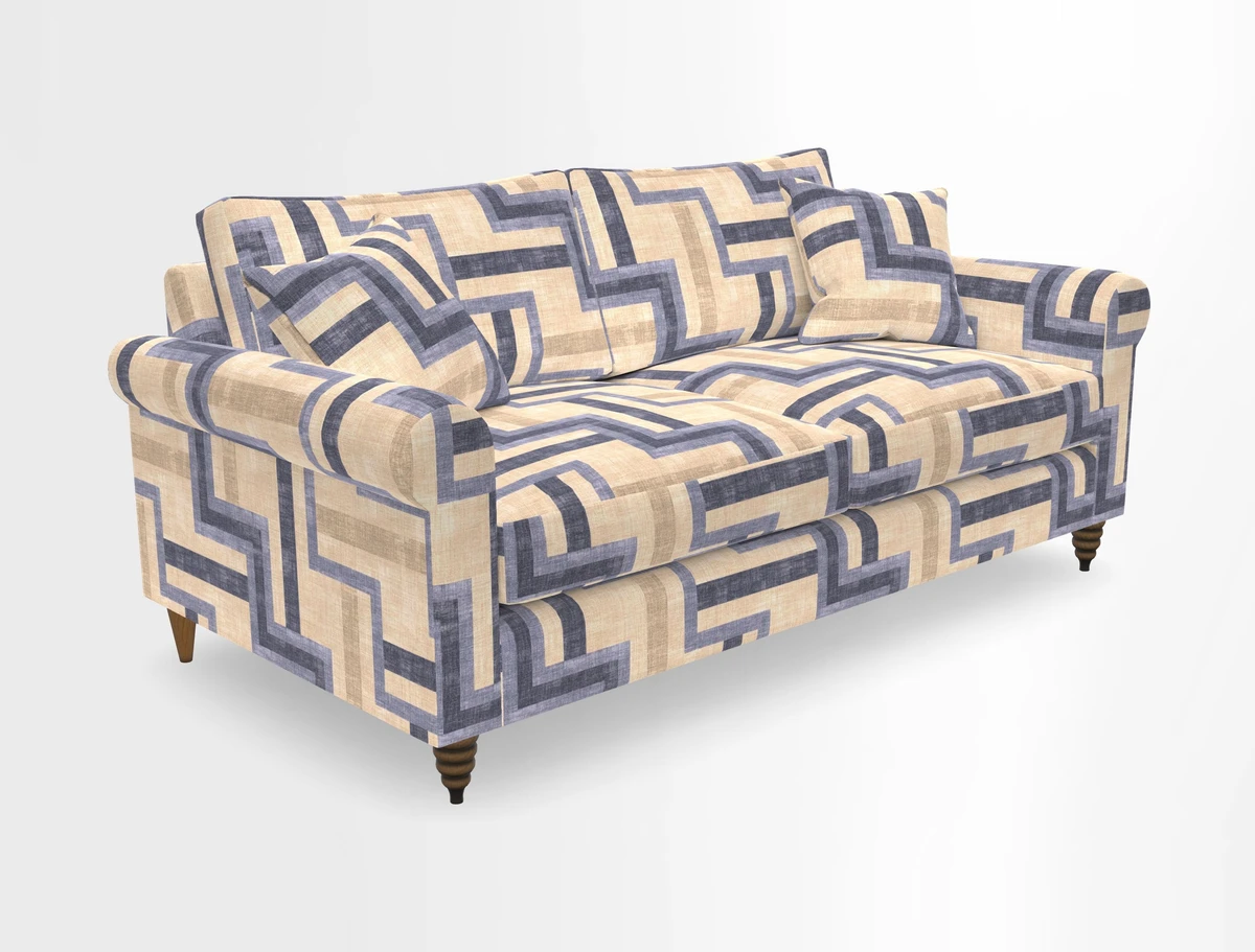 Apuldram 3 Seater Sofa in Clever Cotton Mix Mineral 