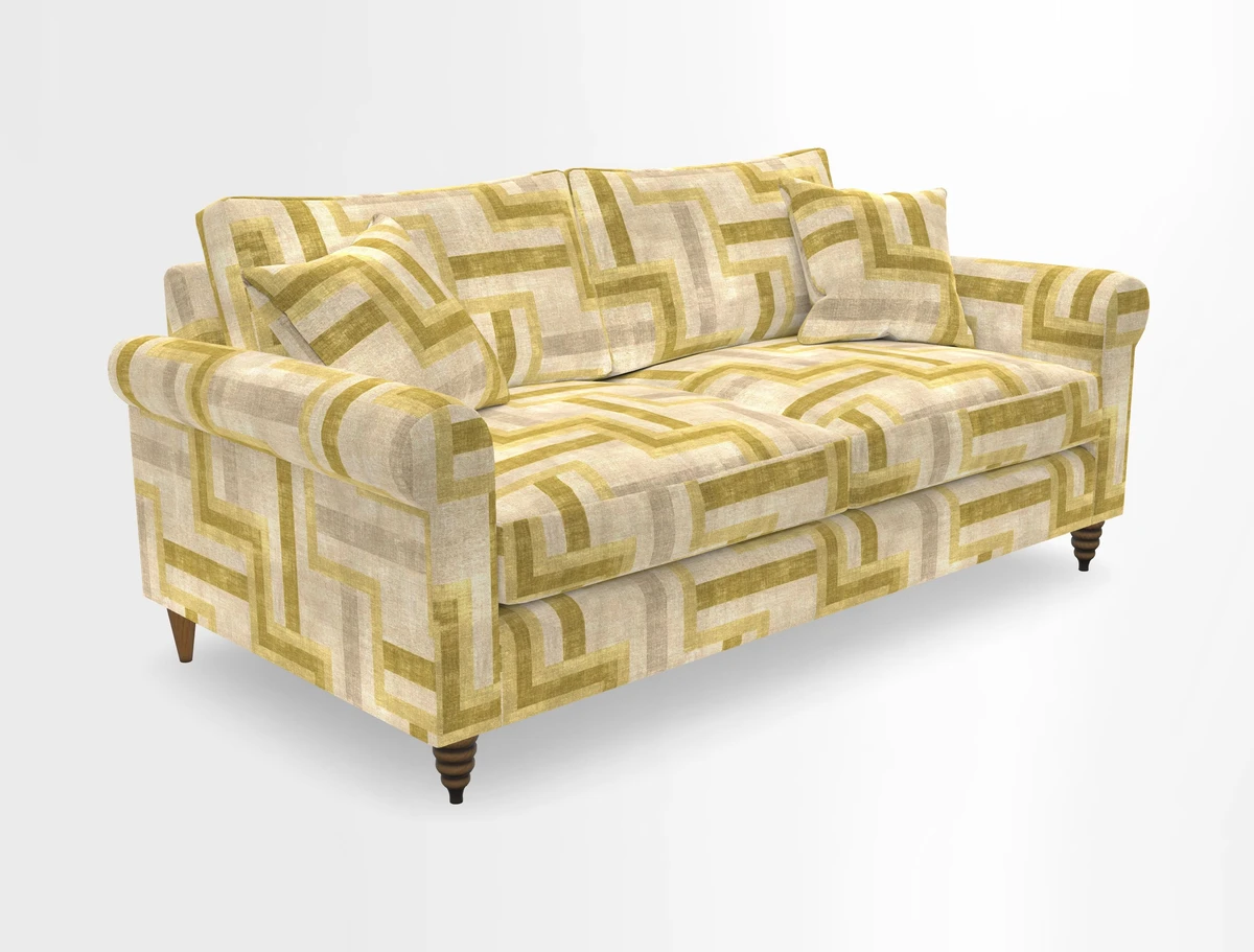 Apuldram 3 Seater Sofa in Clever Cotton Mix Mineral 