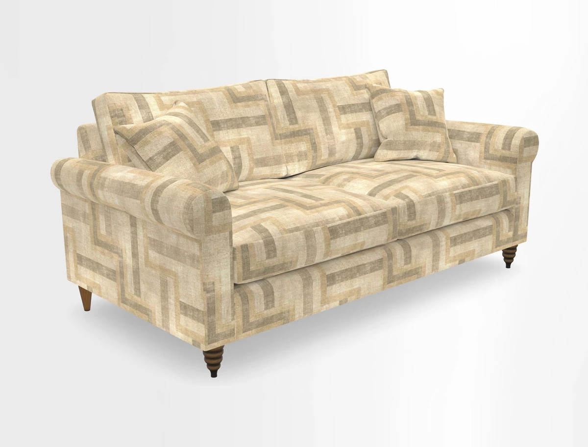Apuldram 3 Seater Sofa in Clever Cotton Mix Mineral 