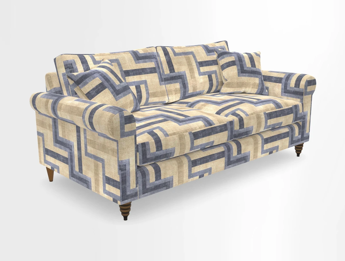 Apuldram 3 Seater Sofa in Clever Cotton Mix Mineral 