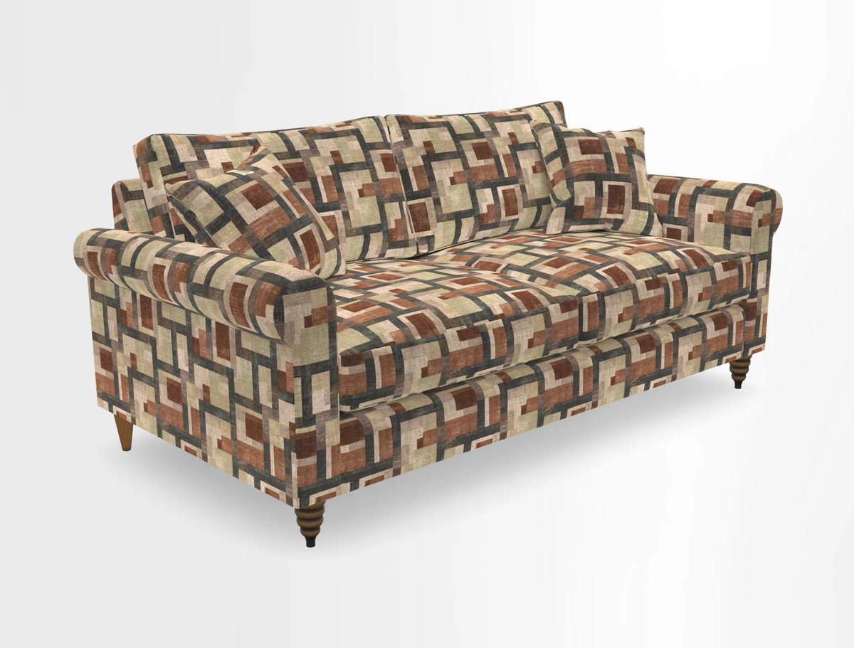 Apuldram 3 Seater Sofa in Clever Cotton Mix Mineral 