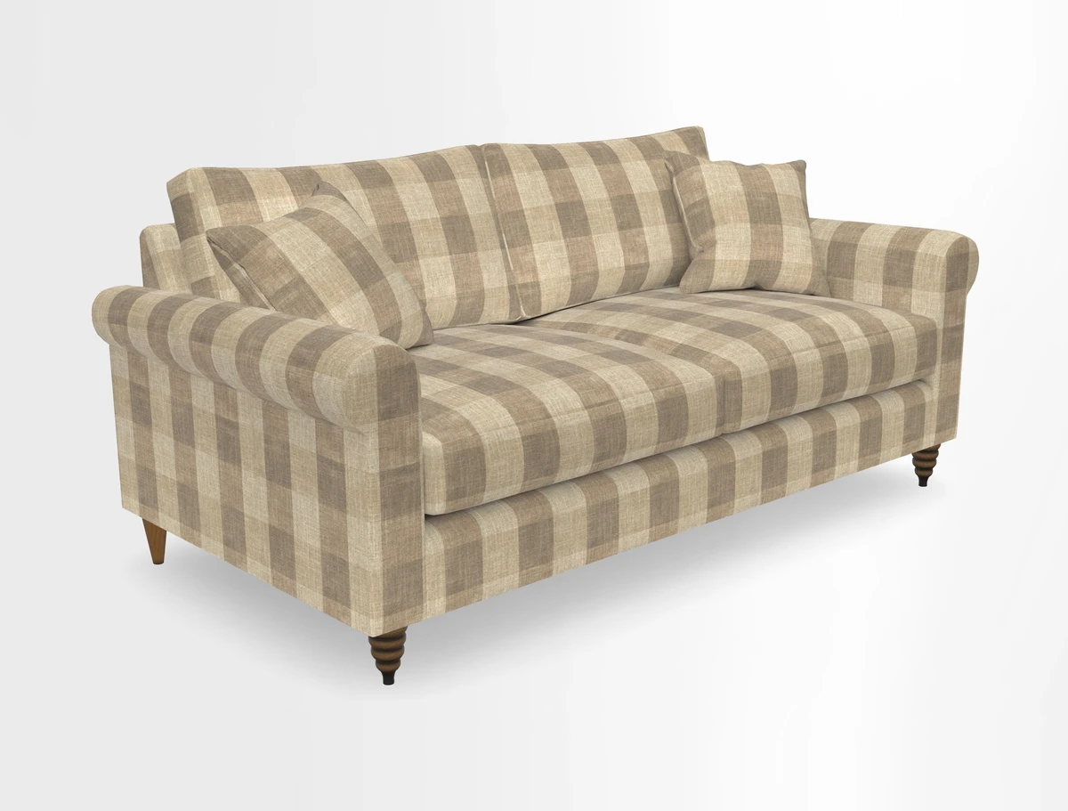 Apuldram 3 Seater Sofa in Clever Cotton Mix Mineral 