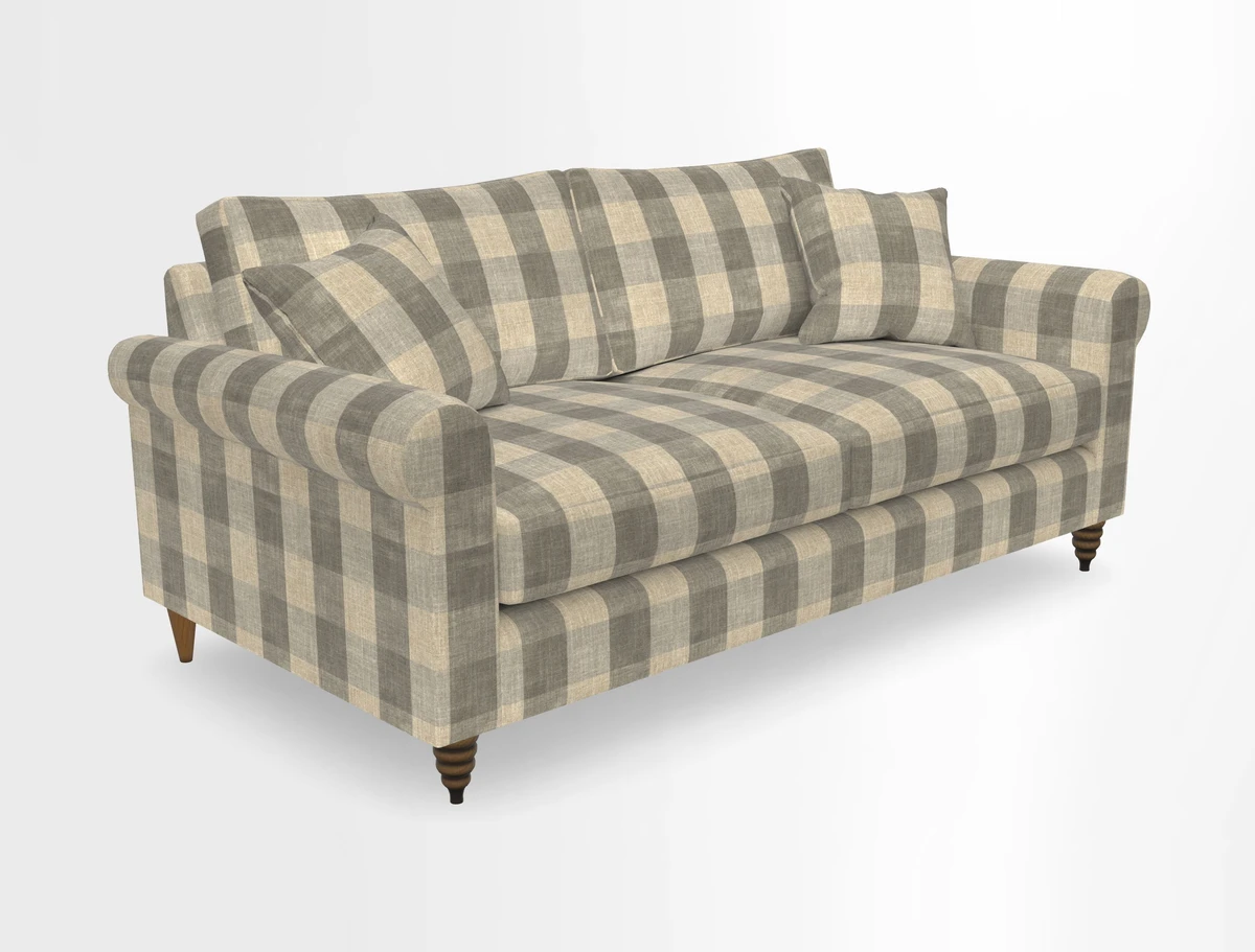 Apuldram 3 Seater Sofa in Clever Cotton Mix Mineral 