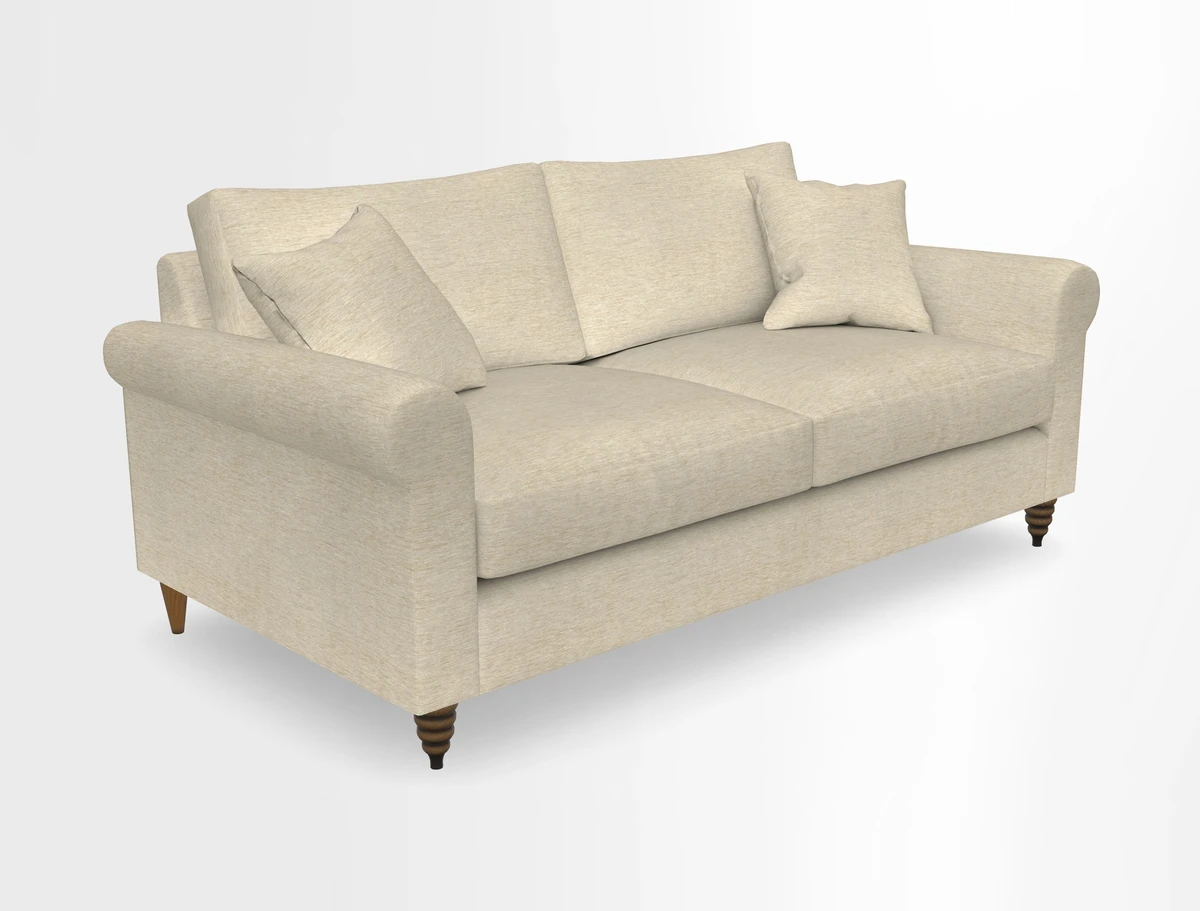 Apuldram 3 Seater Sofa in Clever Cotton Mix Mineral 