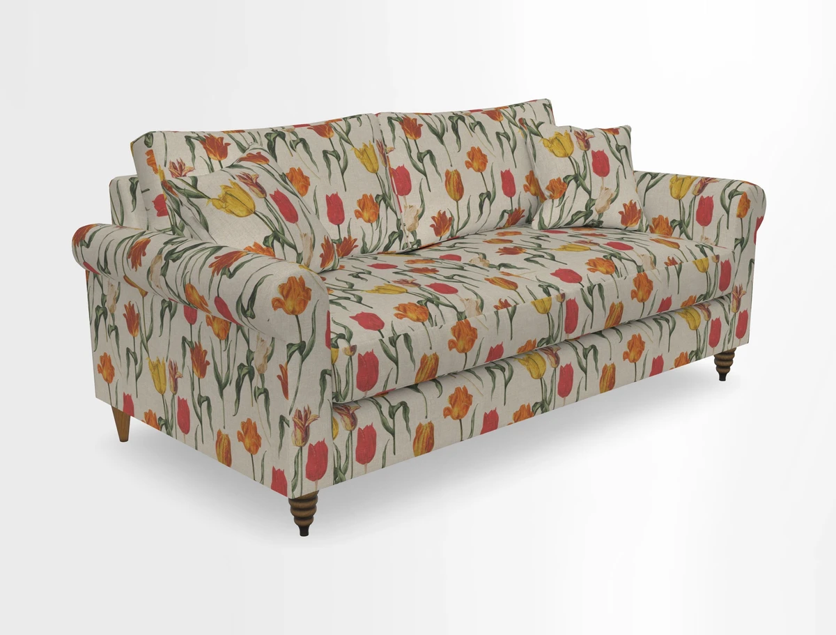 Apuldram 3 Seater Sofa in Clever Cotton Mix Mineral 