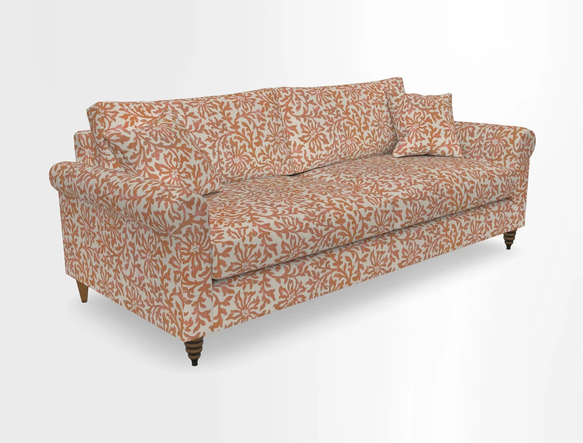 Apuldram 4 Seater Sofa in Clever Cotton Mix Mineral 