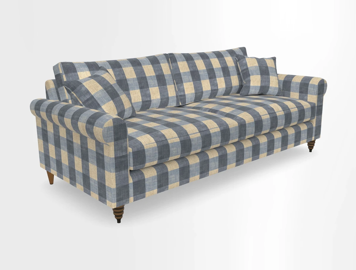 Apuldram 4 Seater Sofa in Clever Cotton Mix Mineral 