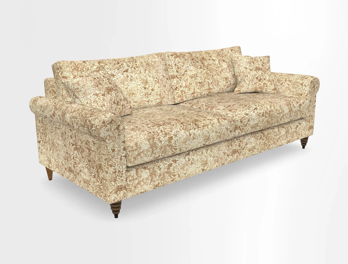 Apuldram 4 Seater Sofa in Clever Cotton Mix Mineral 