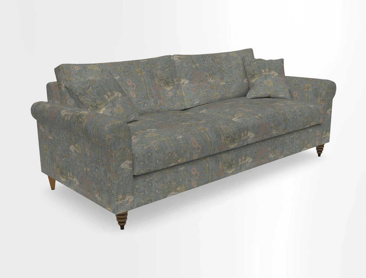 Apuldram 4 Seater Sofa in Clever Cotton Mix Mineral 