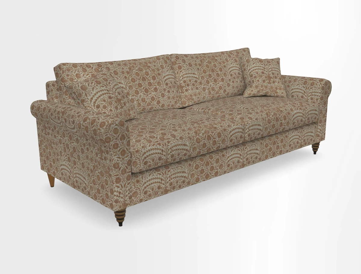 Apuldram 4 Seater Sofa in Clever Cotton Mix Mineral 
