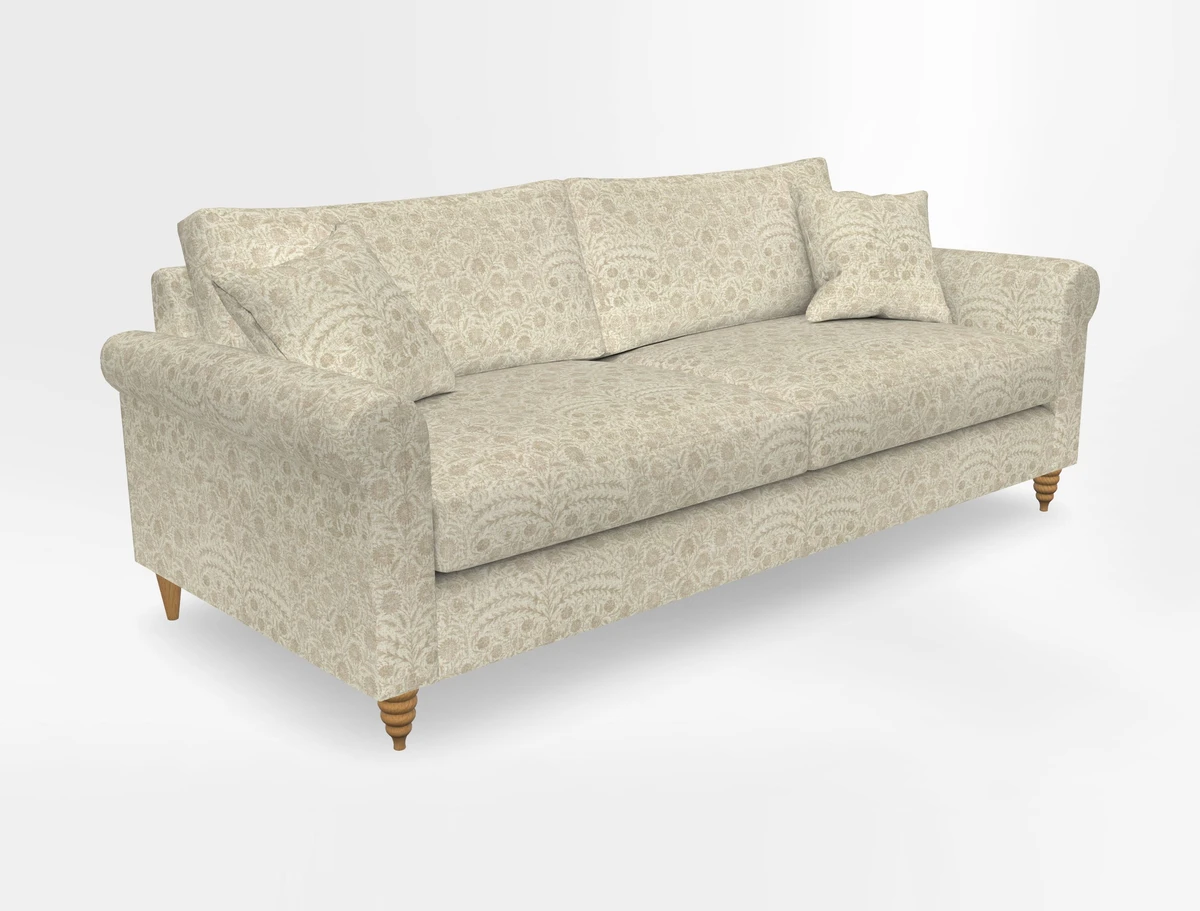 Apuldram 4 Seater Sofa in Clever Cotton Mix Mineral 