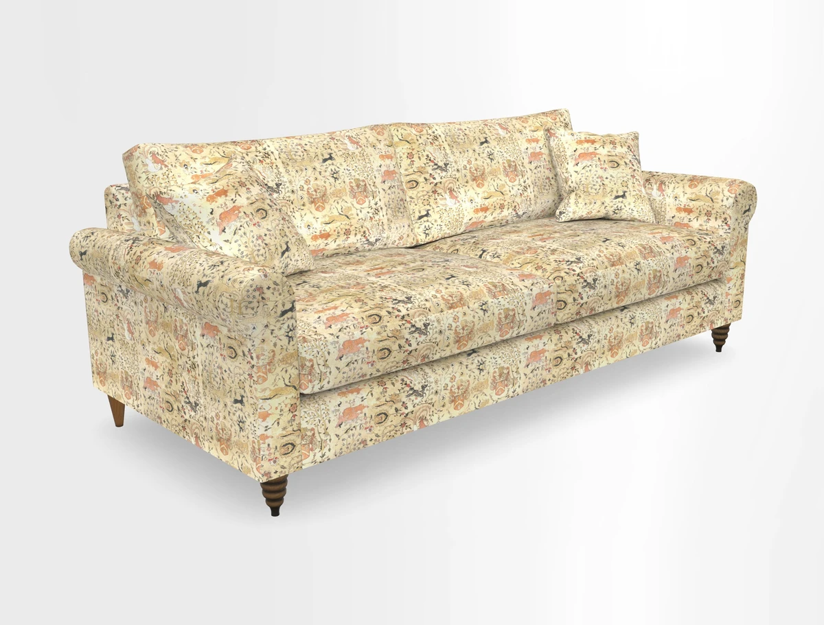 Apuldram 4 Seater Sofa in Clever Cotton Mix Mineral 