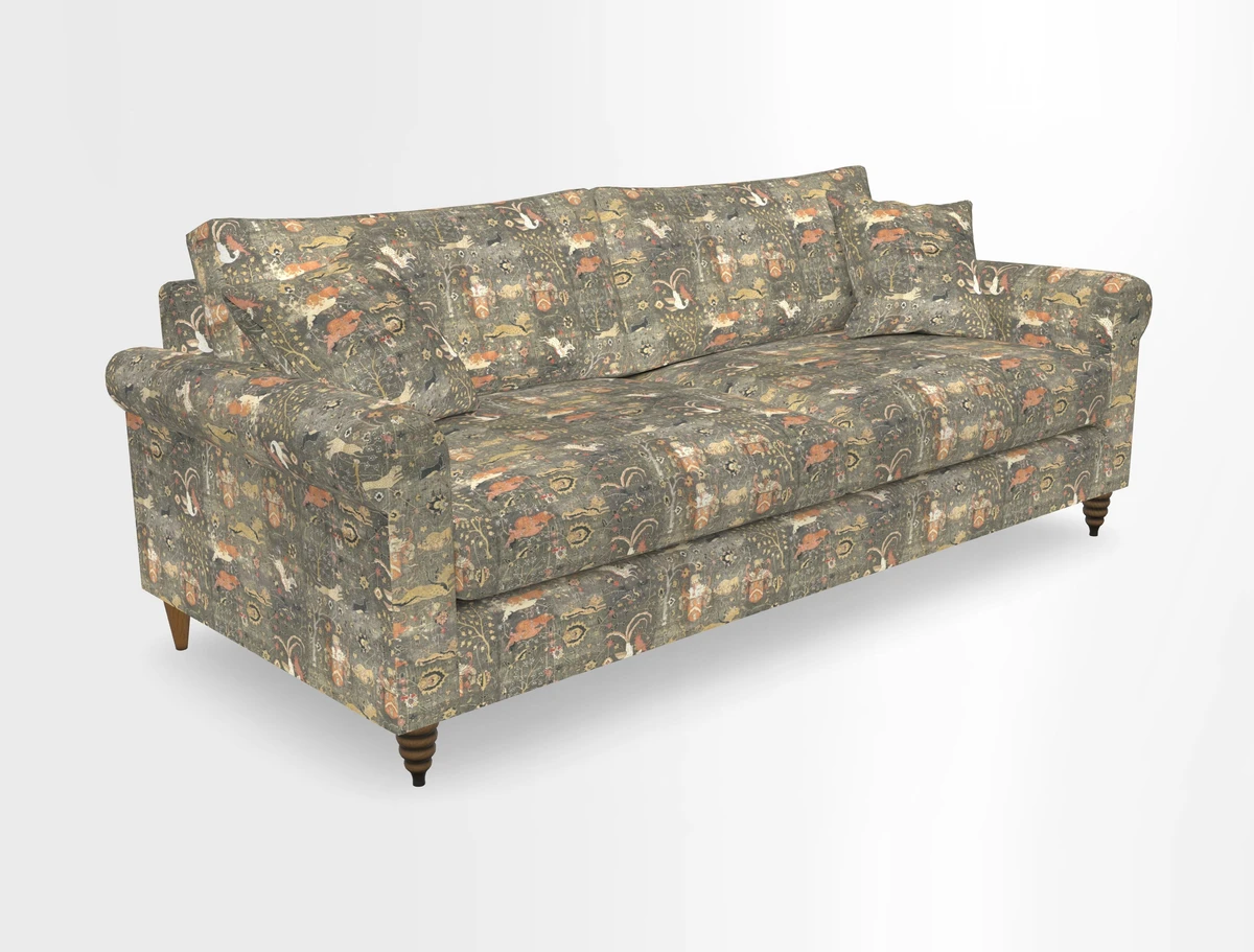 Apuldram 4 Seater Sofa in Clever Cotton Mix Mineral 