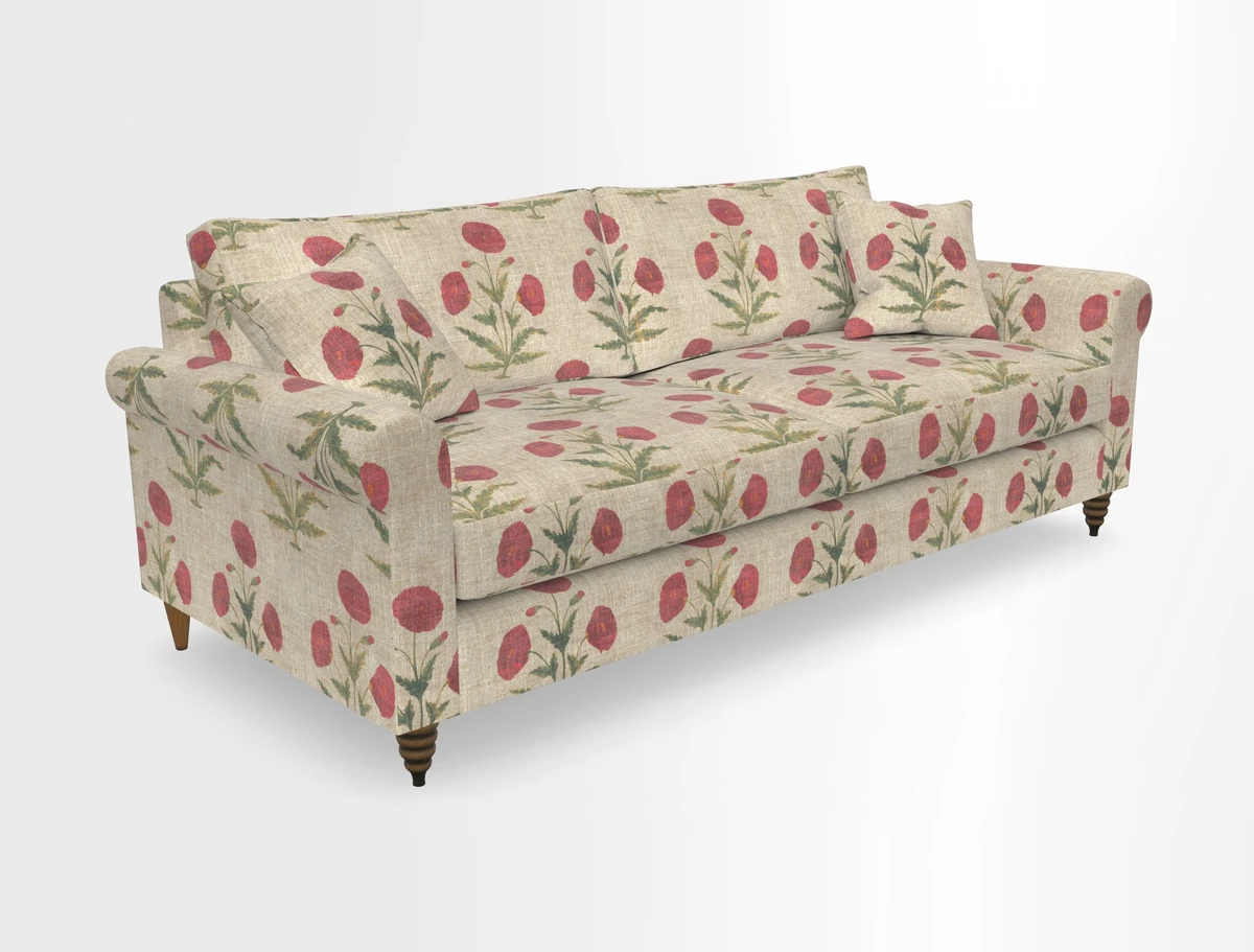Apuldram 4 Seater Sofa in Clever Cotton Mix Mineral 