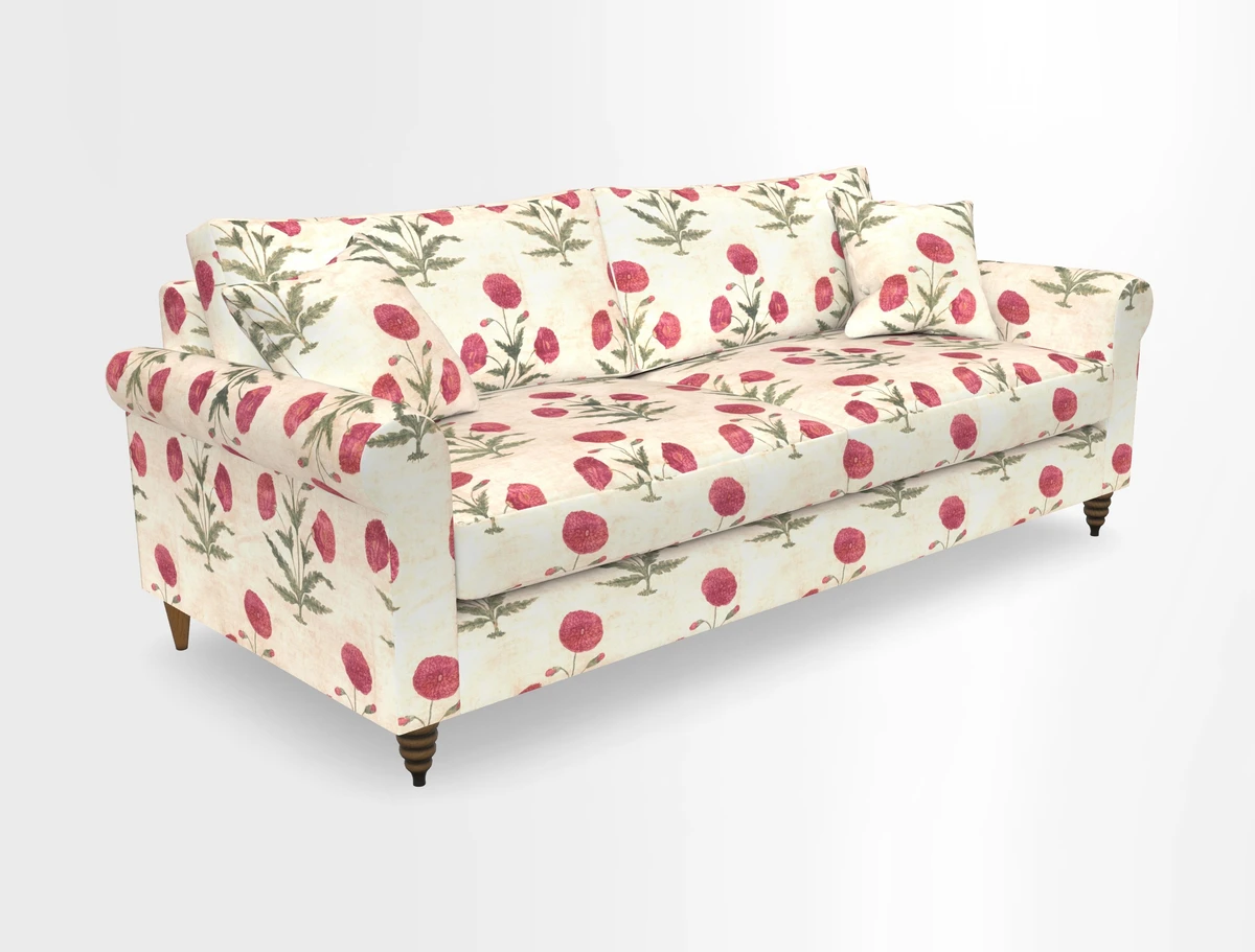 Apuldram 4 Seater Sofa in Clever Cotton Mix Mineral 