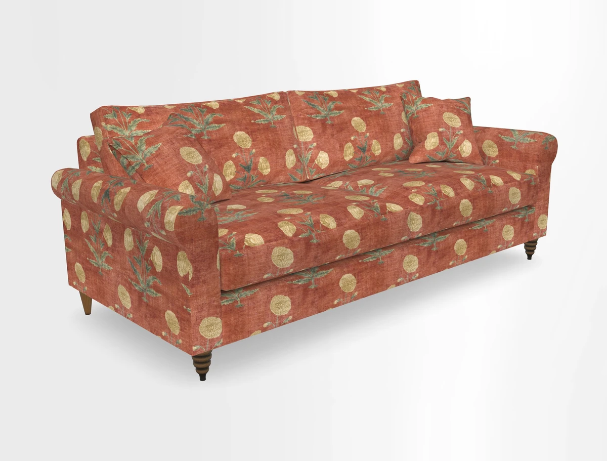 Apuldram 4 Seater Sofa in Clever Cotton Mix Mineral 