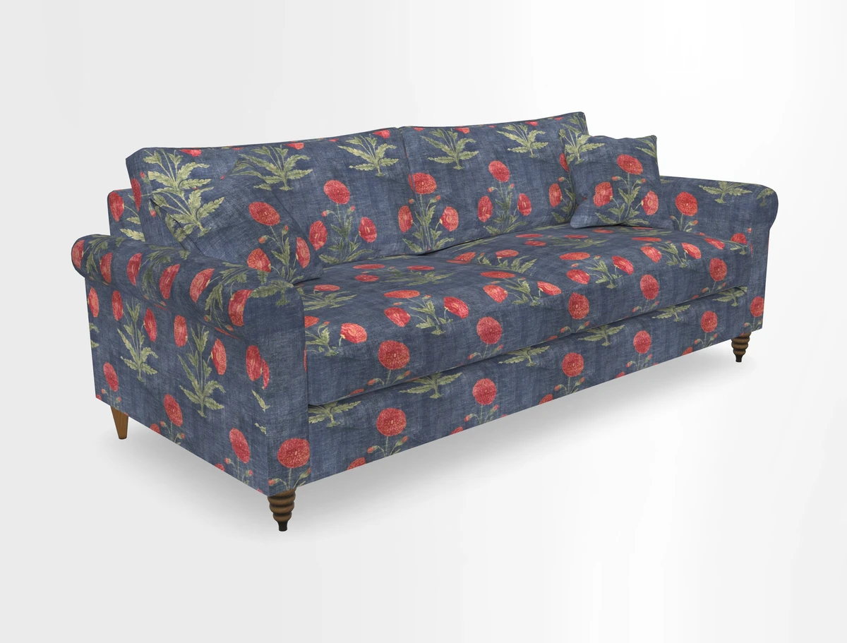Apuldram 4 Seater Sofa in Clever Cotton Mix Mineral 