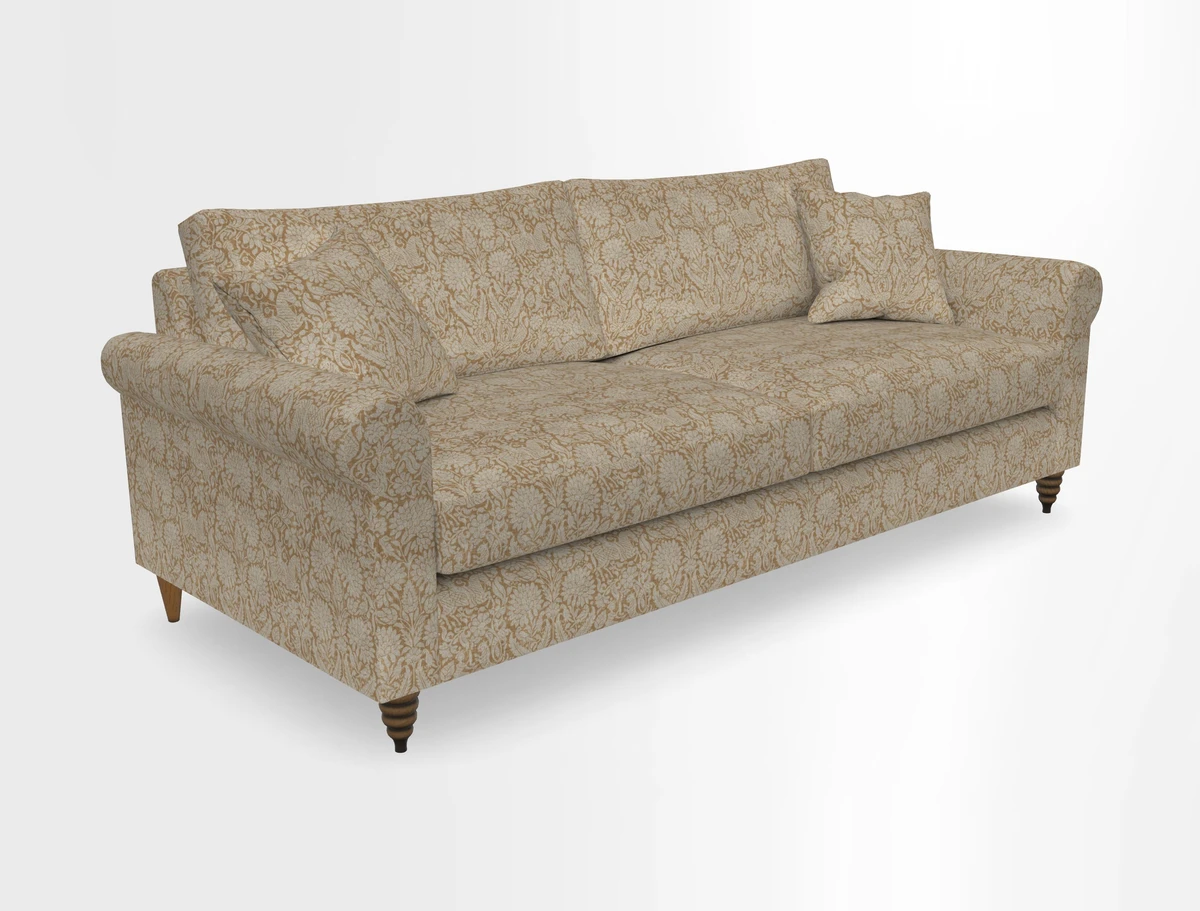 Apuldram 4 Seater Sofa in Clever Cotton Mix Mineral 